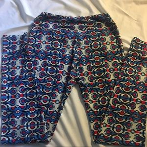 Red, White and Blue LulaRoe OS leggings